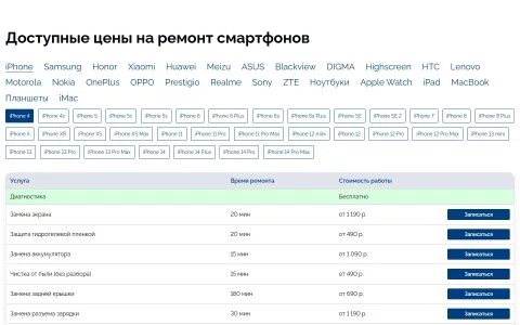 Прайс-лист