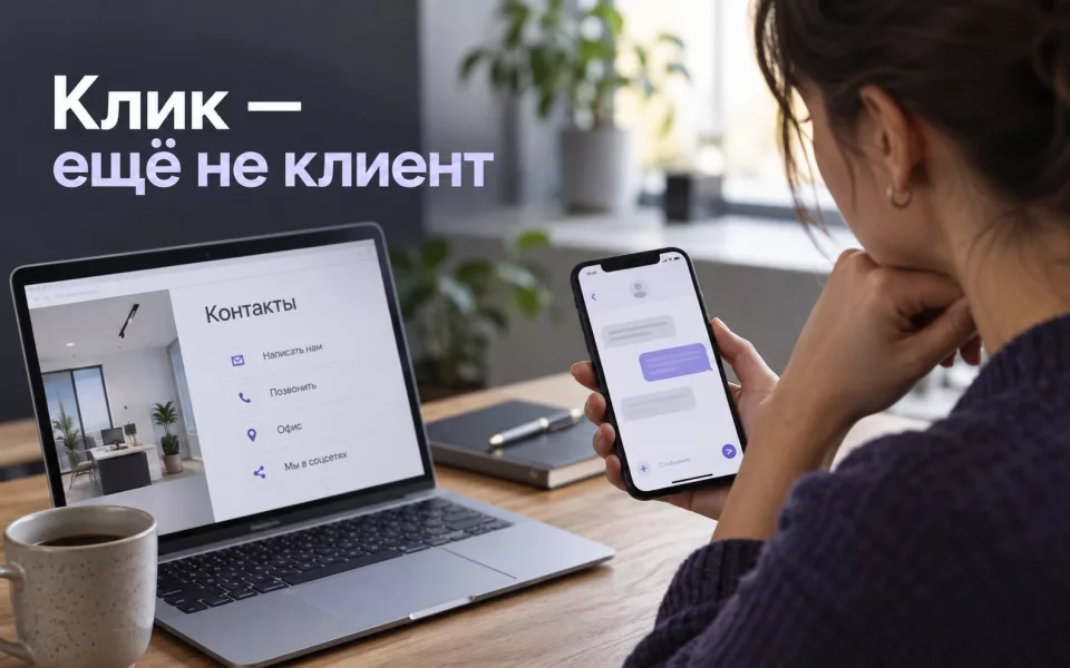 Сгенерированная иллюстрация к статье «Клики по контактам есть, а разговоров нет: где искать разрыв»